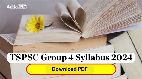 TSPSC Group 4 Syllabus 2024 & Exam Pattern PDF Download