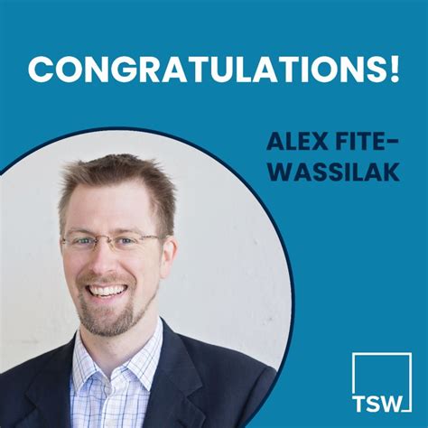 TSW on LinkedIn: Please join us in congratulating Alex Fite …