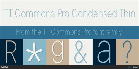 TT Commons Pro Condensed Package Font Fontspring
