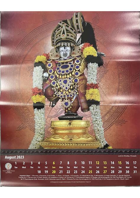 TTD CALENDAR 2023 PDF