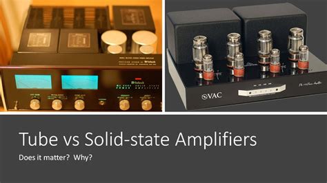 Tube Amplifier vs Solid State Amplifier - Mystudio - balustradellc