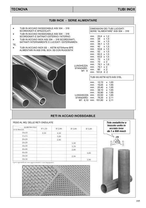 TUBI INOX TECNOVA