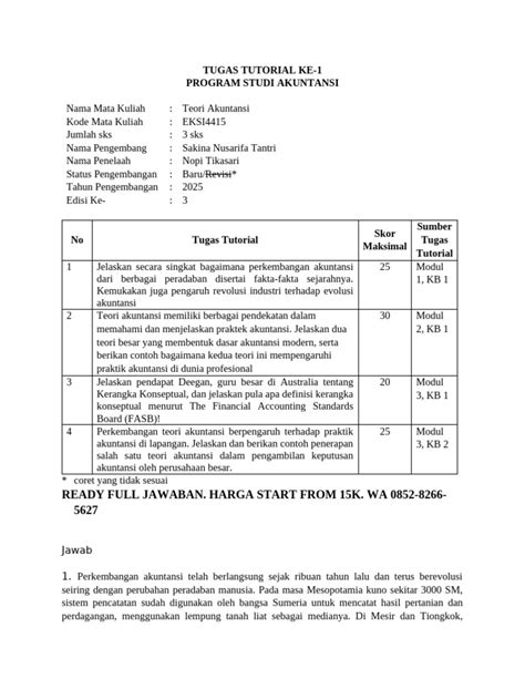 Tugas 1 Teori akuntansi - balustradellc