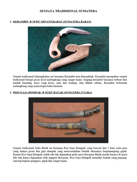 Tugas Senjata Tradisional | PDF - Scribd - balustradellc