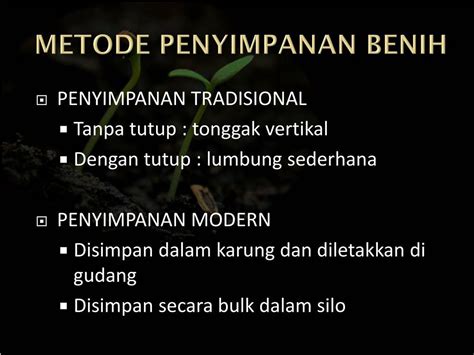 Tujuan dan Metode Penyimpanan Benih | PDF - Scribd - balustradellc