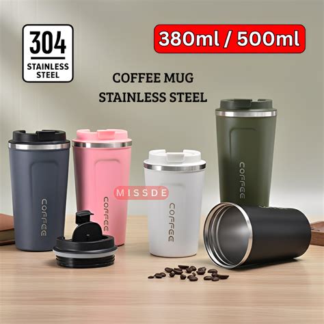 TUMBLER COFFEE MUG 500ML STAINLESS STEEL / GELAS KOPI TAHAN PANAS ... - balustradellc