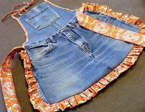 Turn Jeans and A Shirt Into An Apron - DIY Joy - raincitystudios.com