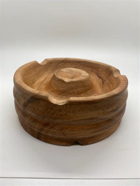 Turned Wood Ashtray - Etsy - balustradellc