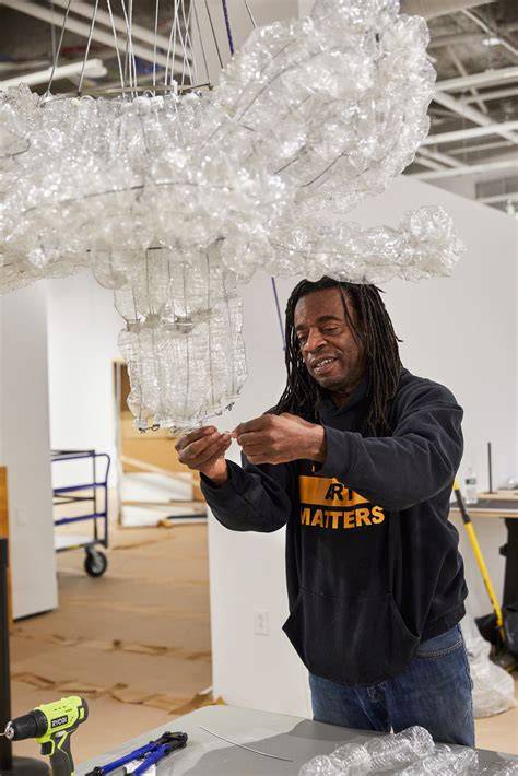Turning Discarded Plastic Bottles into Abstract Art Sculptures - raincitystudios.com