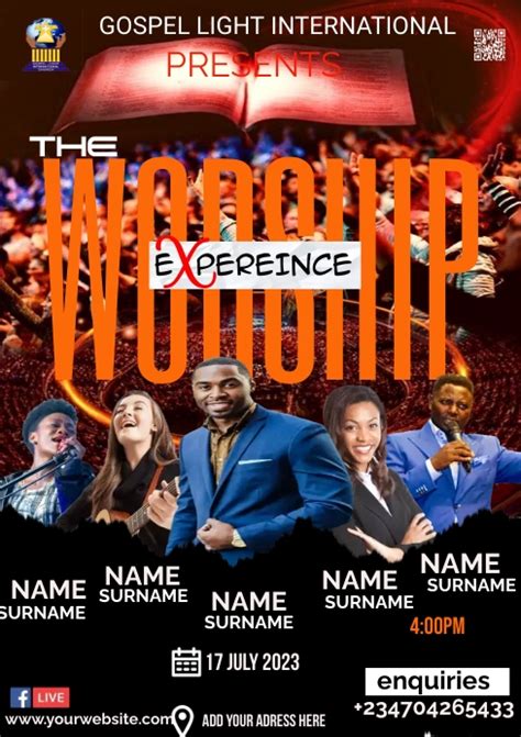 Turquoise Professional Worship Experience Postcard Templat - muktibox.com