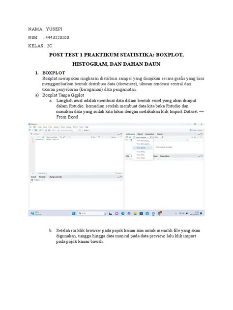 Tutorial Boxplot dan Histogram RStudio | PDF | Komputer - wintechmobiles.com