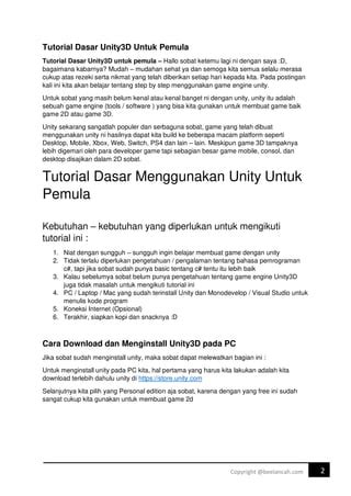 Tutorial Dasar Unity3D untuk Pemula | PDF - Scribd - muktibox.com