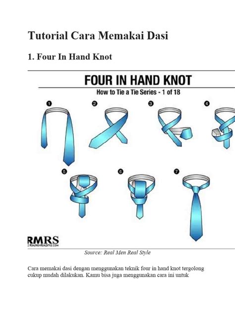 Tutorial Memakai Dasi: Panduan Lengkap untuk … - balustradellc