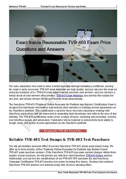 TVB-403 Exam