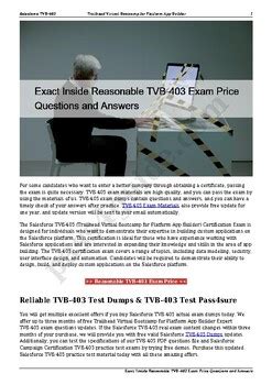 TVB-403 Exam Fragen