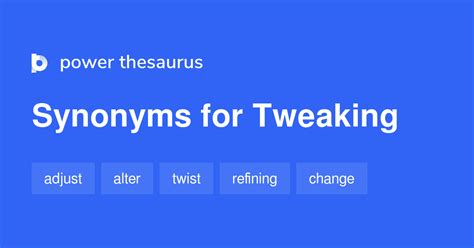 TWEAKING in Thesaurus: 100+ Synonyms & Antonyms for TWEAKING