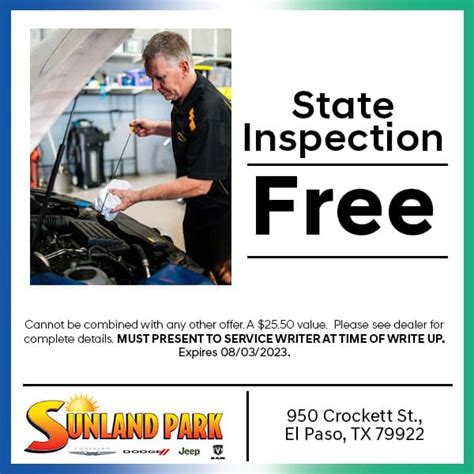 TX State Inspection Discount Offer - Huggins Honda