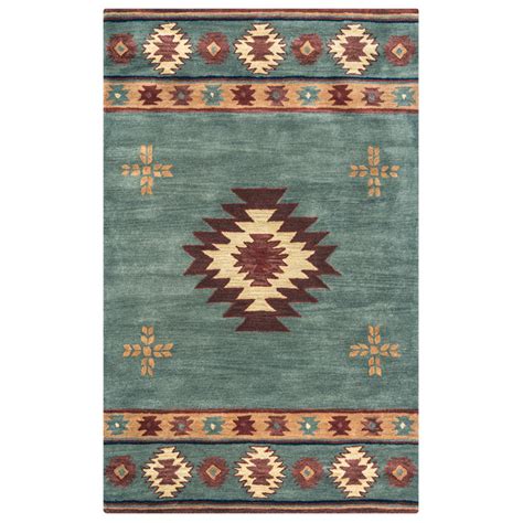 Tyngsborough Hand Tufted Wool Southwestern Rug - balustradellc