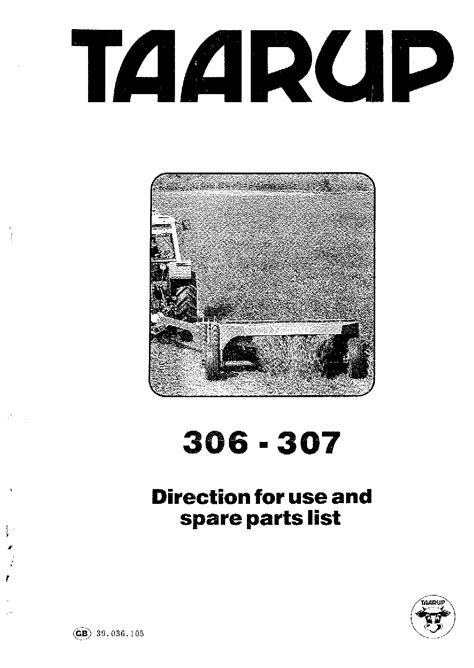 Taarup 307 mower bed parts repair manual. - Film de la república comunista libertaria.