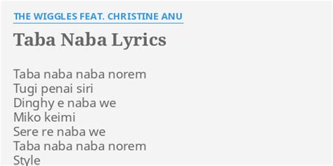 Taba Naba Lyrics Printable