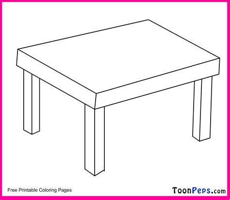 Table Coloring Page Coloring Home