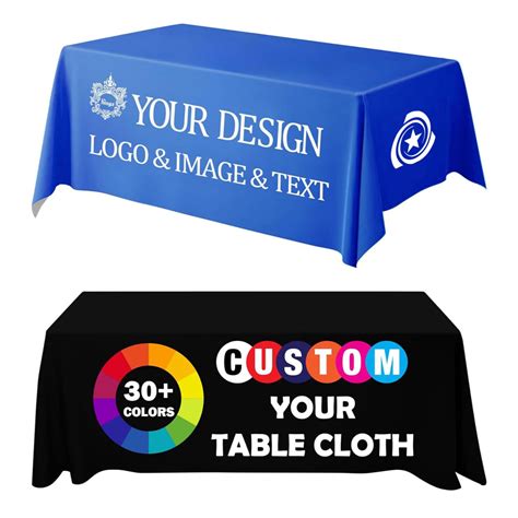 Table Throw, Custom Table Wrapper, Custom Tablecloth Design Printing