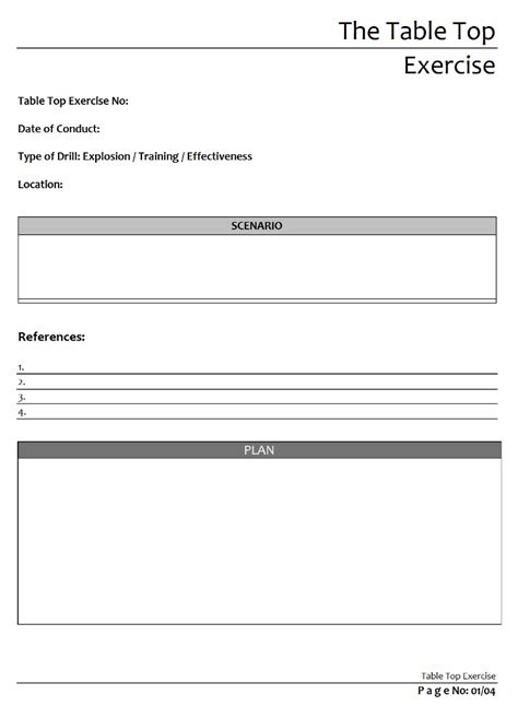 Table Top exercise report