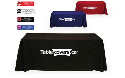 Table of 6.  This printed table throw mirrors your company's tidy appeara...
