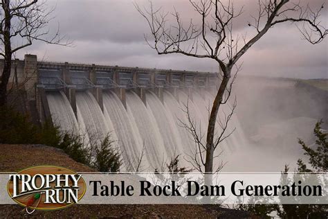 Table rock lake generation schedule. Table Rock Lake extends 79 miles upstream along the White River and inundates areas in Missouri and Arkansas. Table Rock Dam is 6423 feet long and consists of a concrete section 1602 feet... 
