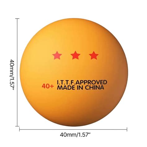 Table tennis ball dimensions.  These specifications, set by the Internati...