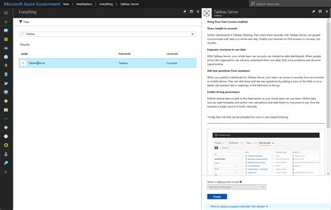 Tableau Server in the Azure Marketplace