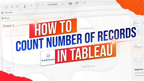 Tableau count number of records. COUNT ( [EmailPromotion]) – The result of this expression will be the sum of all rows in the selected field. COUNTD () – This function will always return the number of UNIQUE values in the selected field. This means that if you have a field with two values 0 and 1 in a table with 100 rows, this function will return the value 2, unlike COUNT ... 