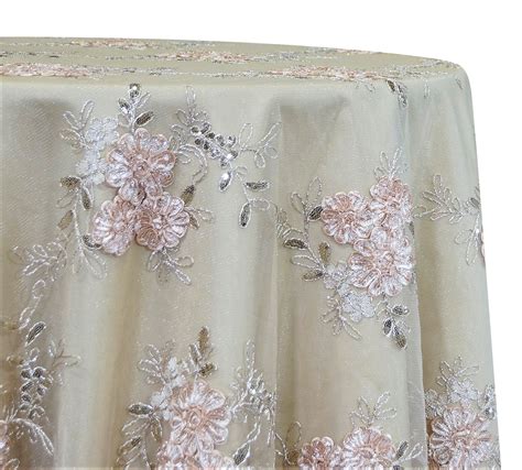 Tablecloth Floral Embroidered Lace Decor Satin Fabric Durable