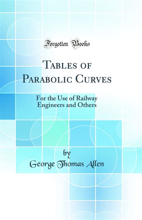 Tables Of Parabolic Curves