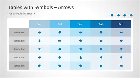 Tables with Symbols for PowerPoint