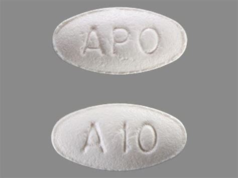 Tablet apo a10. The following drug pill images match your search criteria. Search Results. Search Again. Results 1 - 12 of 12 for " APO A10". Sort by. Results per page. 1 / 5. 