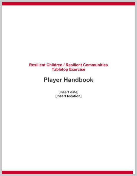 Tabletop Exercise Templates RCRC Initiative