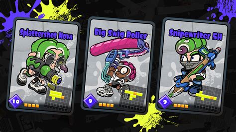 Tableturf cards. Tableturf is a new TCG added into Splatoon 3 that has a bunch of rewards to unlock for the main game if you can take the ... Pack of cards: Four: New Rival: Aggro Jelly: Five: New Stage: Six ... 