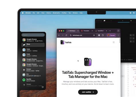 Tabtab macos.  Fast, intuitive window switching with tab Unlock unlimited window and tab track...
