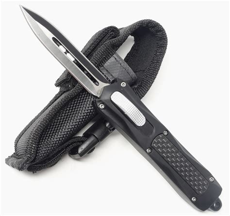 TacKnives Medium-Size Double Action OTF Knife – MD3DES. Rated 4.75 out of 5 based on 12 customer ratings. ( 12 customer reviews) $ 59.95. or 4 interest-free payments of $14.99 with. ⓘ. Total Length : 17.8cm / 7.0in. Blade Length : 7.3cm / 2.87in. Blade Thickness : 0.28cm / .11in..