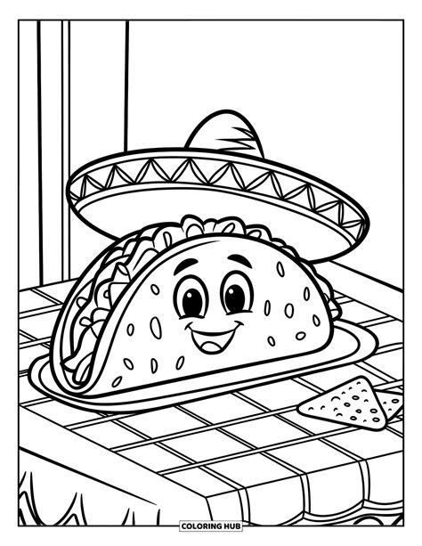 Taco Coloring Shee