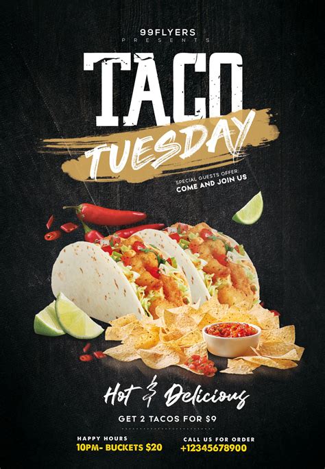 Taco Flyer Template Free