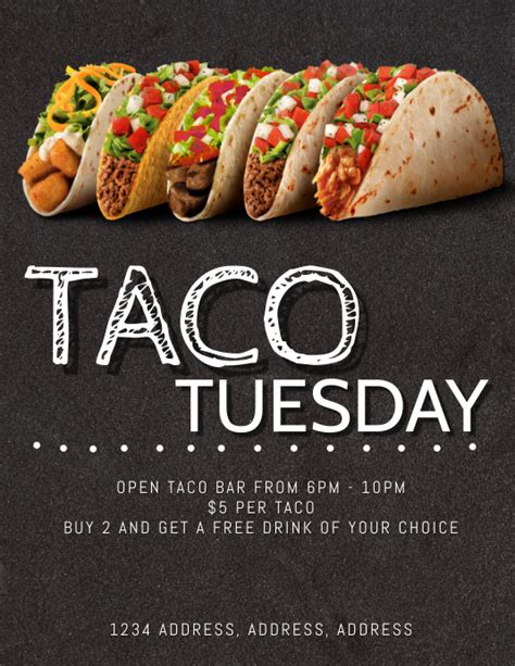 Taco Tuesday Special Flyer Template Postermywall