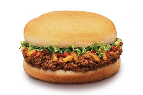 Taco bell burger. Everything was awesome. By the late '60s, Taco Bell's menu had gotten slightly more adventurous, inching toward the wild taco mashups we see today. See a larger photo here. The Bellburger -- the item depicted as a hamburger bun with taco meat, cheese and spicy sauce -- disappeared in the late '70s, Taco Bell historian Matt Prince … 