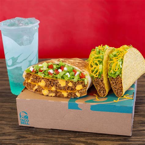 The $5 Toasted Cheddar Chalupa Box includes a Toasted Cheddar Chalupa, a crunchy taco, Cinnamon Twists (or Chips and Nacho Cheese Sauce), and a medium fountain drink. Considering that the suggested price of a Toasted Cheddar Chalupa by itself comes out to $4.19 (may vary; it's $4.29 near me), it's a pretty good deal--especially if, like me, you .... 