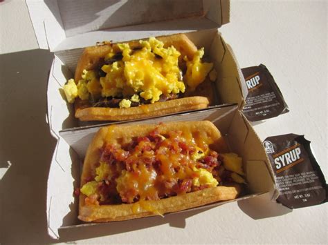 Taco bell waffle taco. Mar 24, 2015 ... New York — The newest weapon in the breakfast wars is a biscuit shaped like a taco. Taco Bell is launching a “biscuit taco” this week and ... 
