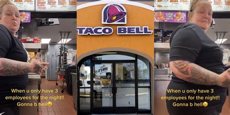 Taco bell work shifts. No drug test workers smoking on the job, sexual harassment, short staff, 10- 12 hour shifts with one 30 min break, high turn over, managers shift a lot like the workers, bad training. Treat your workers as you’d like to be treated. Reinforce policies and stop shifting district and RGMs. Pay more! 