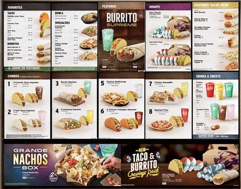 Taco bellmenue. Taco Bell® power menu Order Taco Bell power menu items online or visit a Taco Bell location near you. Fuel up with Taco Bell’s Power Menu. We carry a variety of flavorful high-protein items like the Power Menu Bowl and more delicious options under 510 calories and with over 20 grams of protein. Customize your order with your favorite add-ons or sauces … 