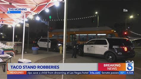 Taco stands held up in South L.A. armed robberies