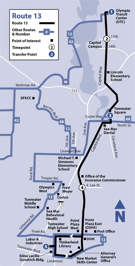 Tacoma to Tumwater - 3 ways to travel via bus, line 13 bus